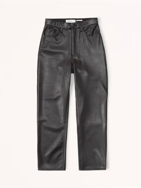 Abercrombie & Fitch The Ankle Straight Ultra High Rise Pants faux leather sz 30